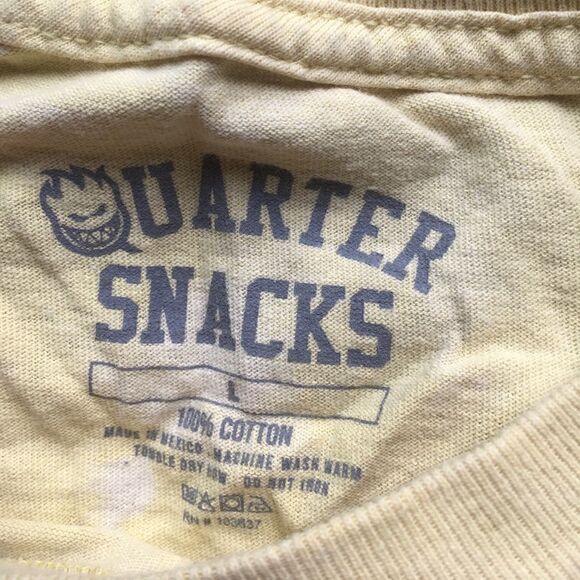 Spitfire/ QuarterSnack Yellow Tshirt - Picture 2 of 4